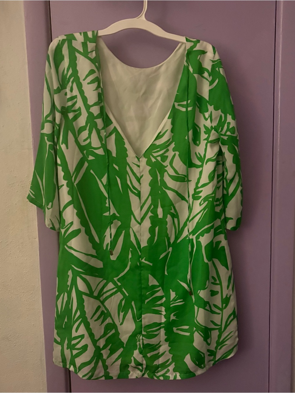 Lilly Pulitzer for Target Green & White Tropical Mini Dress